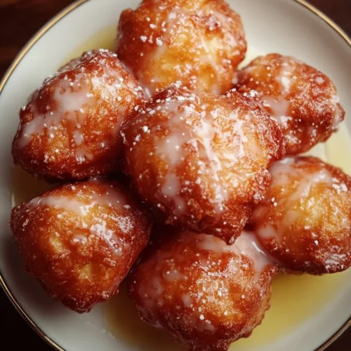Delicious air fryer apple fritters with a golden-brown crust.