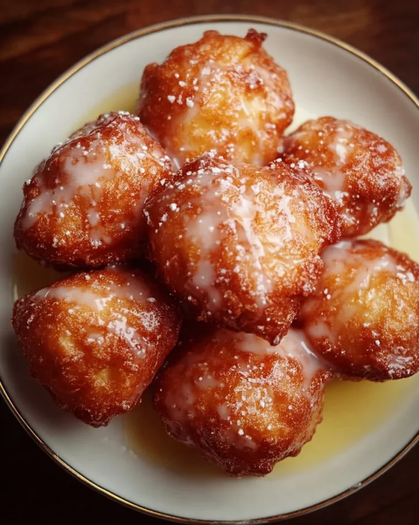 Delicious air fryer apple fritters with a golden-brown crust.