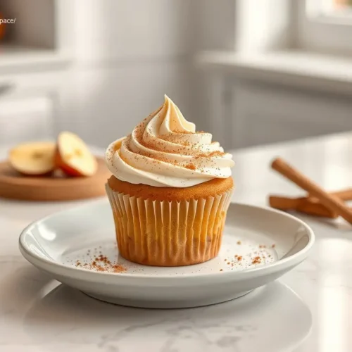 Delicious apple cinnamon cupcakes with cream cheese frosting