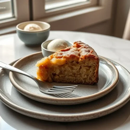 Delicious Easy One-Bowl Apple Snack Cake overhead