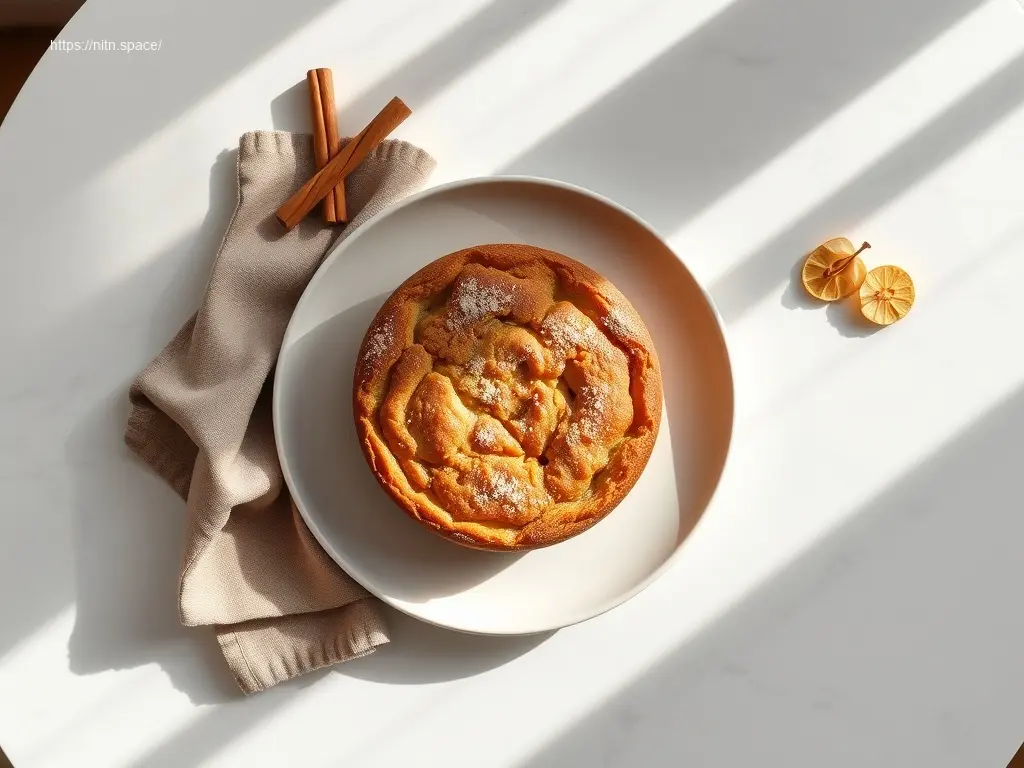 Delicious Easy One-Bowl Apple Snack Cake overhead