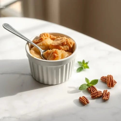 Delicious Brown Sugar Apple Cobbler dessert dish