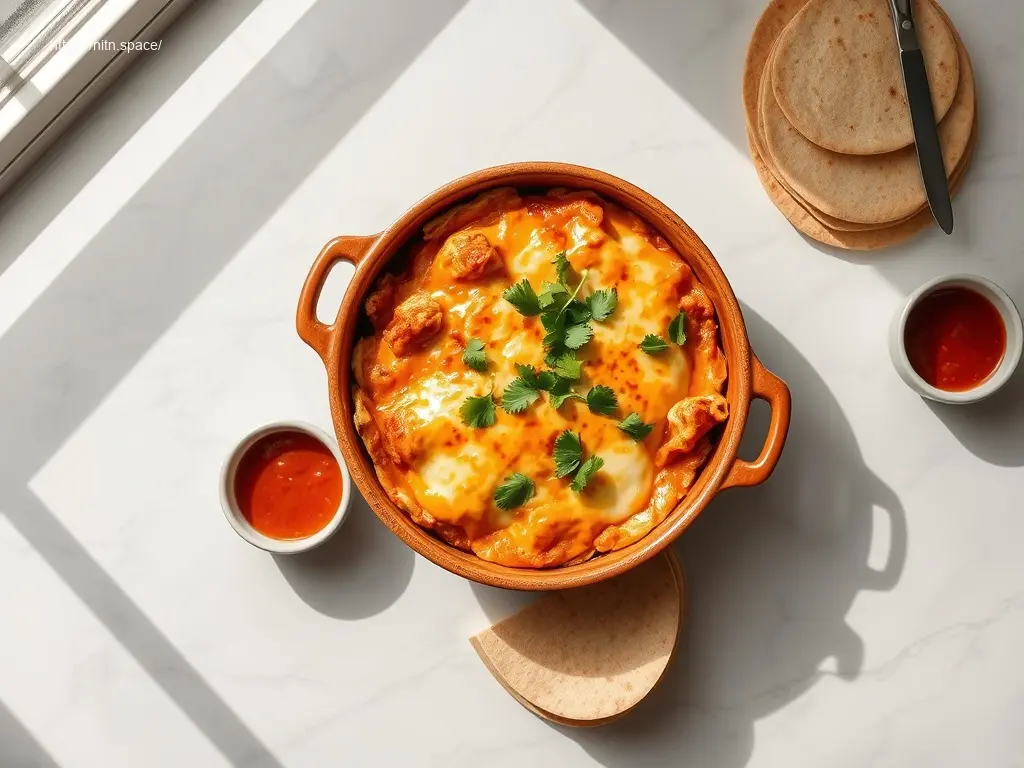Family-Size Chicken Enchilada Bake a hearty big family meal