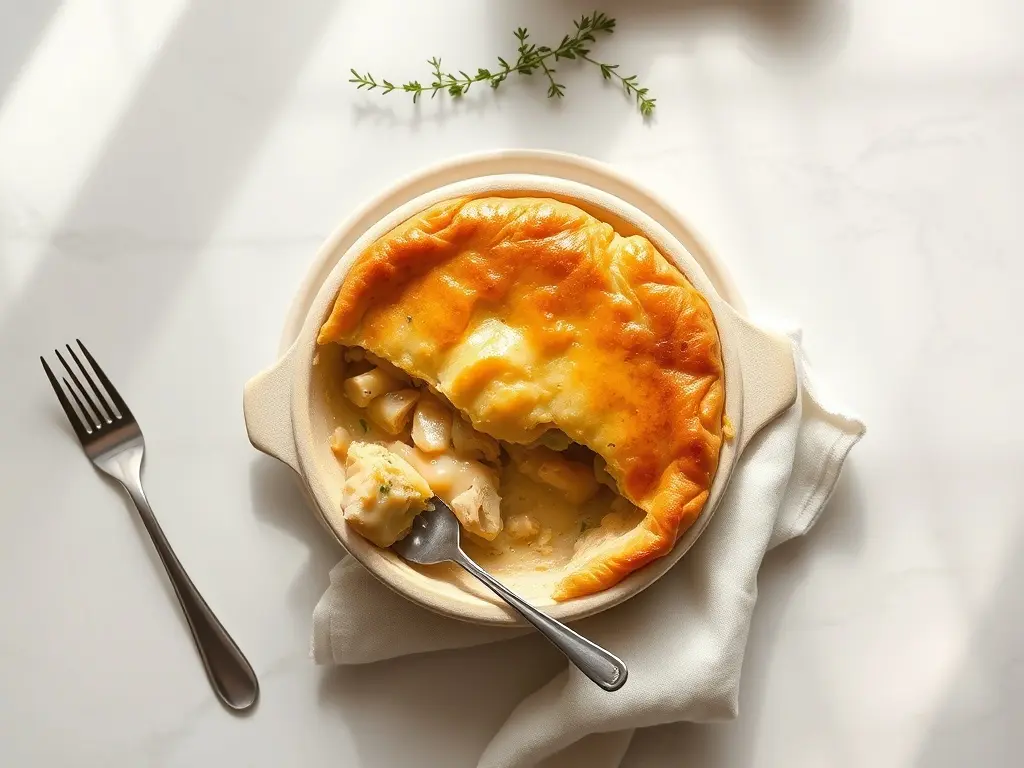 Delicious chicken pot pie with puff pastry crockpot hack