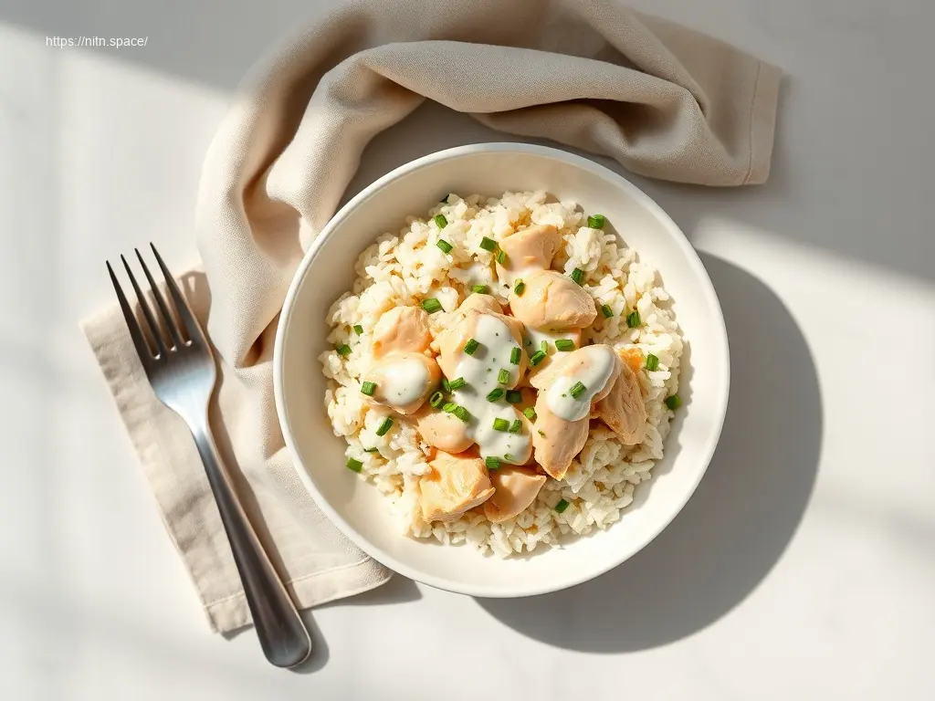 Creamy Ranch Chicken and Rice a delicious lazy dinner