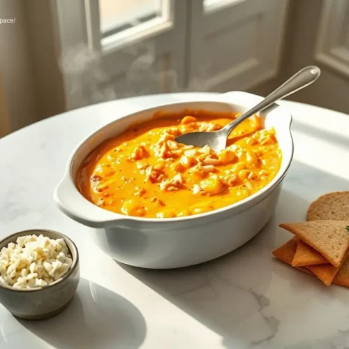 Delicious Crockpot Buffalo Chicken Dip Party Style with tortilla chips