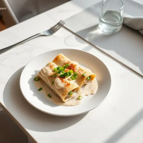 Delicious Crockpot Chicken Quinoa Enchiladas with melted cheese
