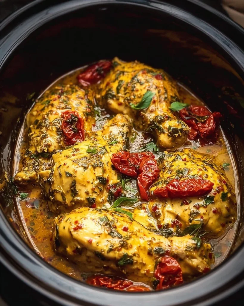 Delicious Dump and Go Crockpot Marry Me Chicken recipe with tender chicken and creamy sauce