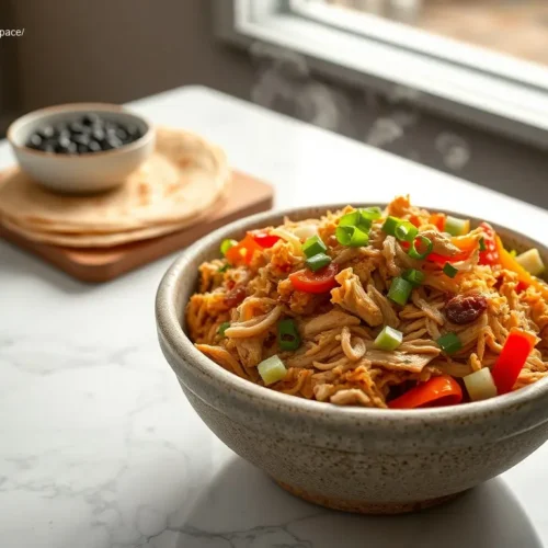 Delicious Dump & Go Chicken Fajita Bowls for easy dinners
