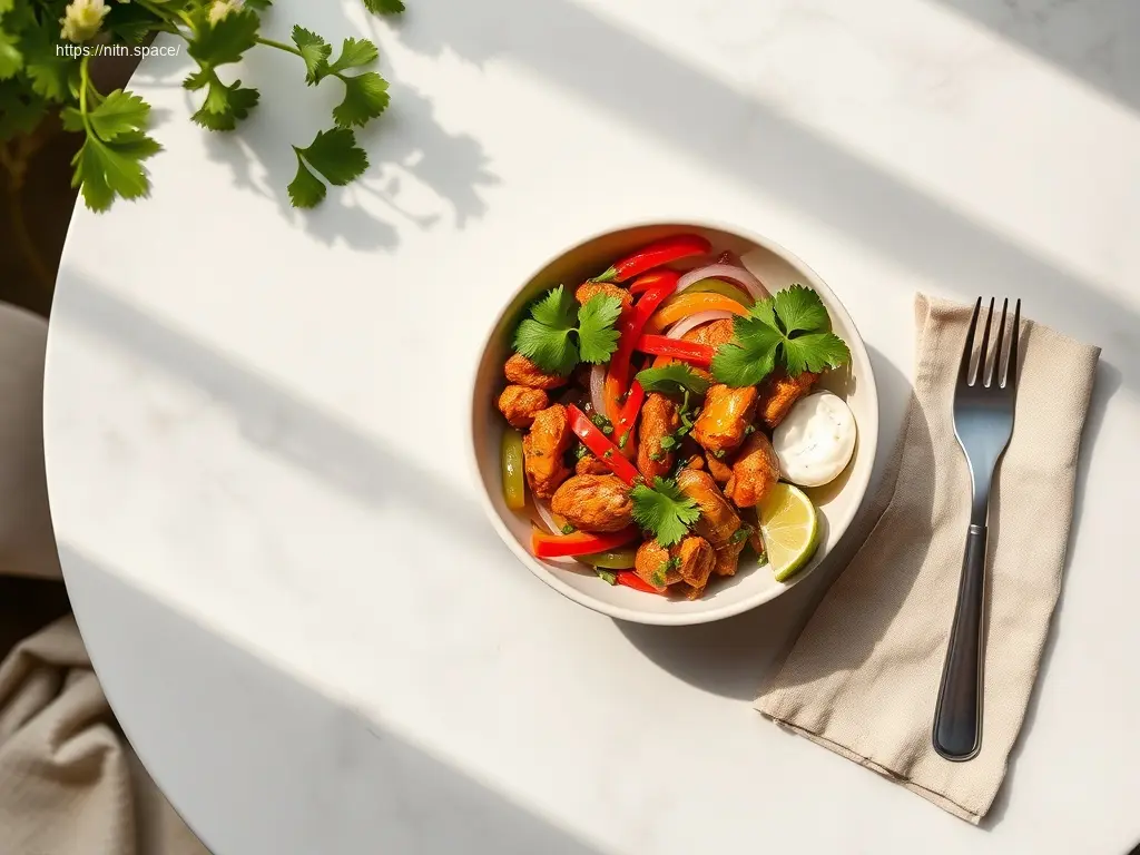 Delicious Dump & Go Chicken Fajita Bowls for easy dinners