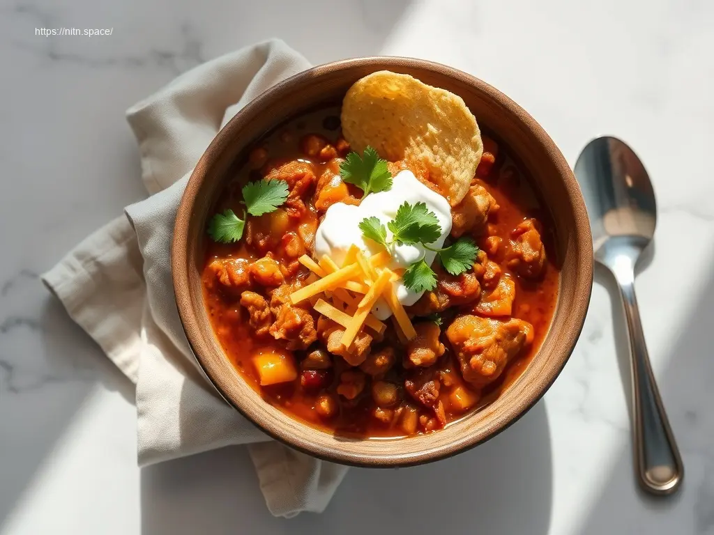 Delicious Gluten-Free Chicken Chili in a bowl