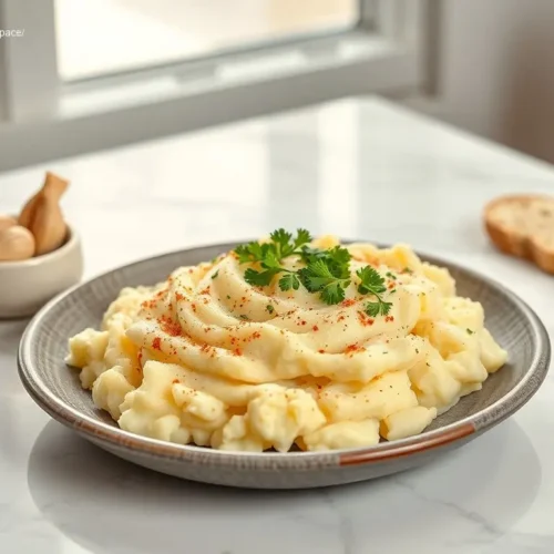 Delicious Healthy Garlic Cauliflower Mashed Potatoes