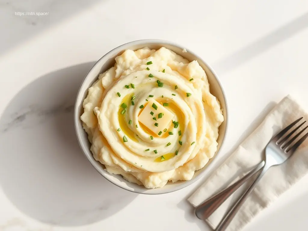 Delicious Healthy Garlic Cauliflower Mashed Potatoes