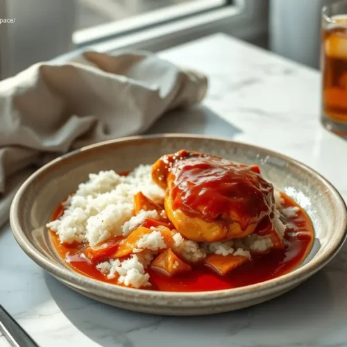 Delicious Slow Cooker Honey Garlic Chicken with Rice perfect for family dinner