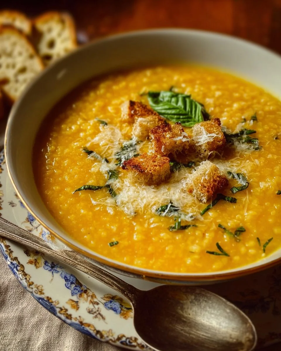 Bowl of Italian Penicillin Soup with herbs and vegetables