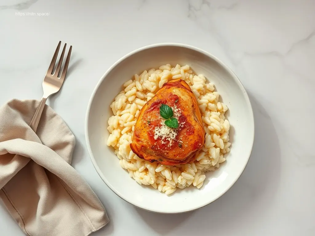 Creamy Parmesan Chicken with Risotto slow cooker style