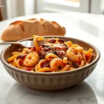 Delicious Shrimp and Sun-Dried Tomato Penne pasta dish