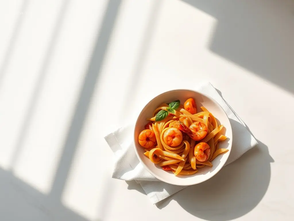 Delicious Shrimp and Sun-Dried Tomato Penne pasta dish