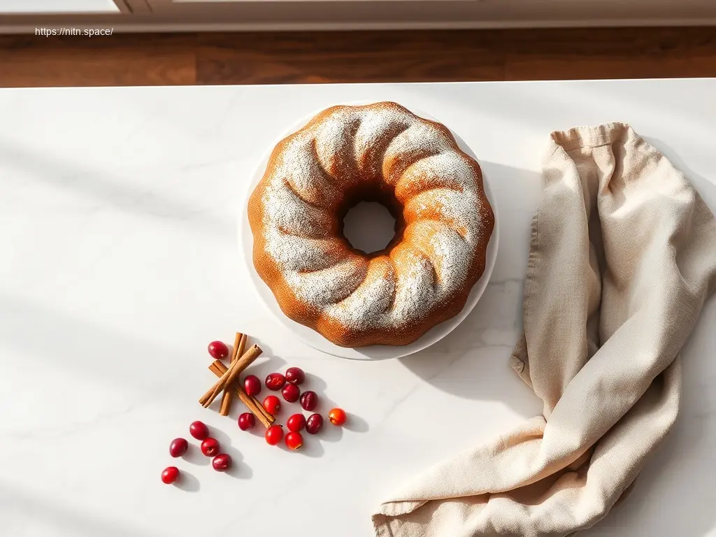 Delicious Spiced Apple Bundt Cake with powdered sugar a classic fall dessert
