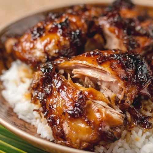 Sweet Hawaiian Crockpot Chicken recipe with tropical flavors.