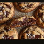 Ultra thick chocolate chip cookies with crispy edges and gooey centers loaded with chocolate.